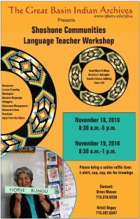Shoshone Language Workshop flyer