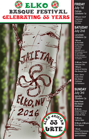 2016 Elko Basque Festival Poster