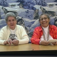 Clara Woodson and Gracie Begay photo