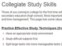 Collegiate Study Skills - WebCampus Page
